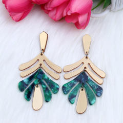 Holiday trend palm leaf acrylic earrings