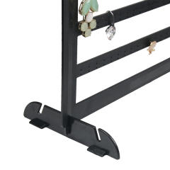 Black color plastic material layer earring display stand