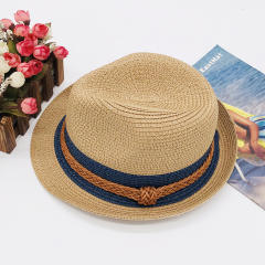 Elegant straw fedora hat sun hat