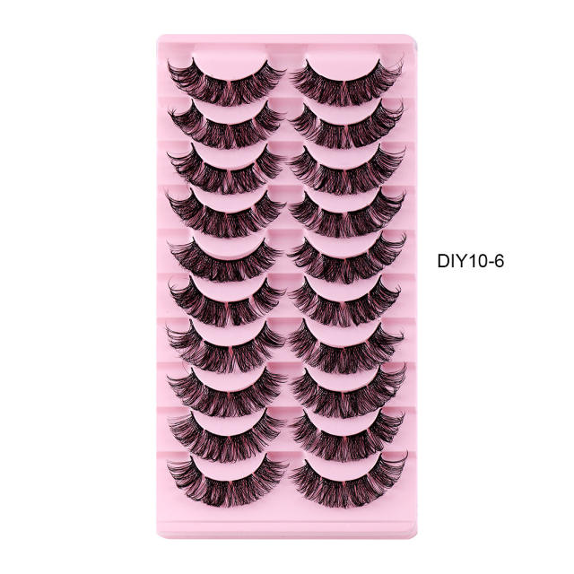 10 pair Artificial fiber eyelashes