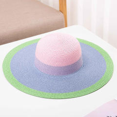 Colorful big brim summer hat