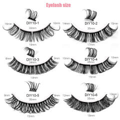 10 pair Artificial fiber eyelashes
