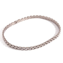 6mm Hiphop stainless steel chain bracelet necklace choker