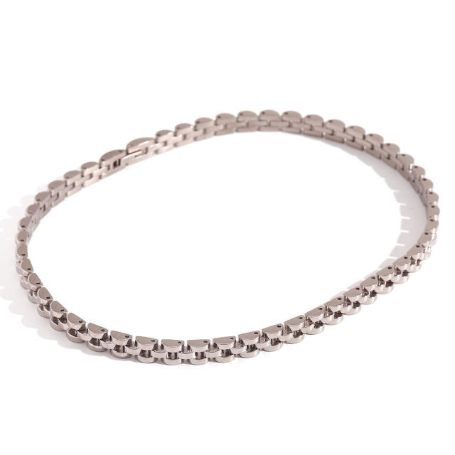 6mm Hiphop stainless steel chain bracelet necklace choker