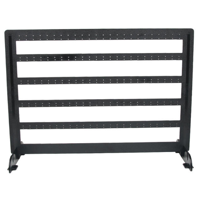 Black color plastic material layer earring display stand