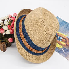Elegant straw fedora hat sun hat