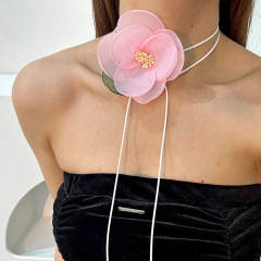 Plain color summer choker necklace