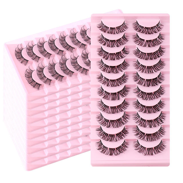 10 pair Artificial fiber eyelashes