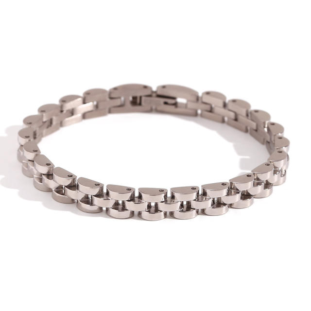 6mm Hiphop stainless steel chain bracelet necklace choker