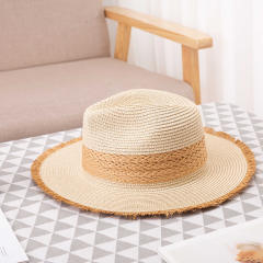 Vintage summer panama hat straw hat