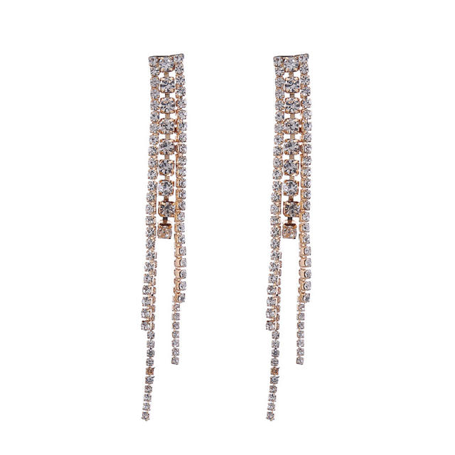 Delicate diamond tassel party wedding earrings