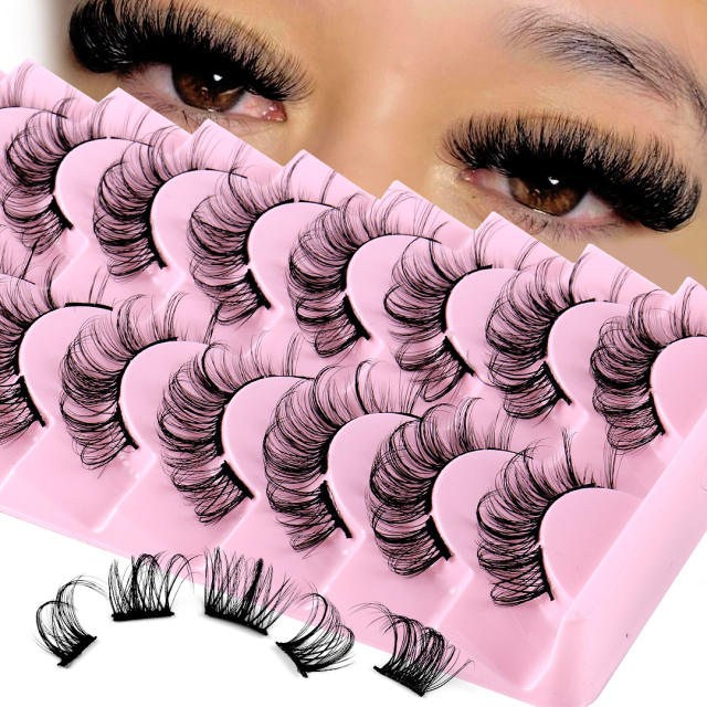 10 pair Artificial fiber eyelashes