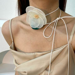 Plain color summer choker necklace