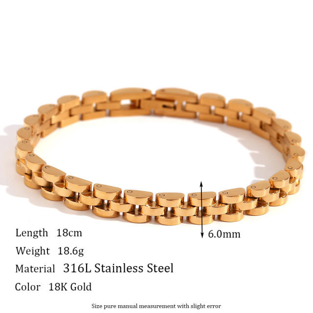 6mm Hiphop stainless steel chain bracelet necklace choker