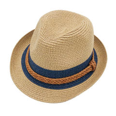Elegant straw fedora hat sun hat