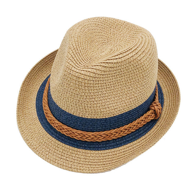 Elegant straw fedora hat sun hat