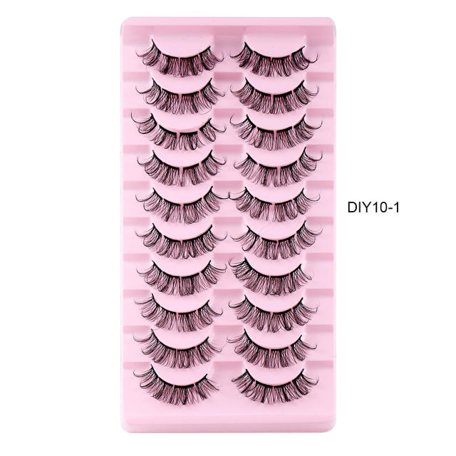 10 pair Artificial fiber eyelashes