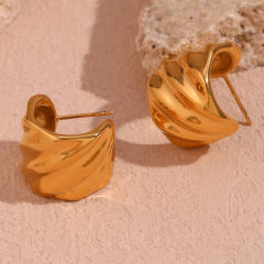 18KG chunky open hoop stainless steel earrings