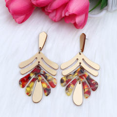 Holiday trend palm leaf acrylic earrings