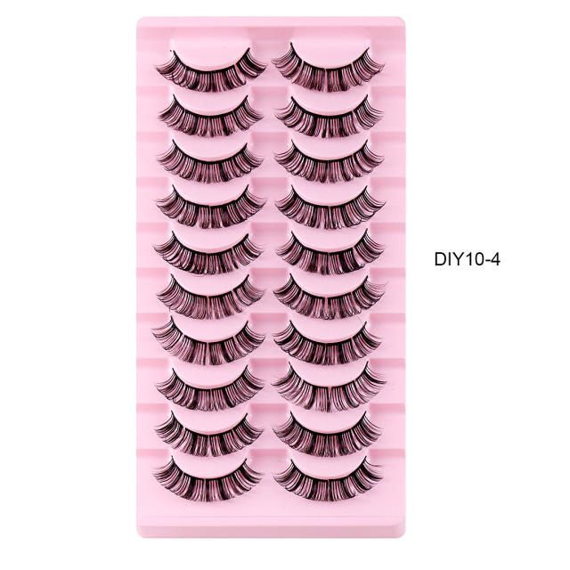 10 pair Artificial fiber eyelashes