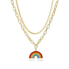Rainbow series necklace choker