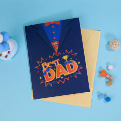 Delicate stereo letter best dad father's day post card greeting cards