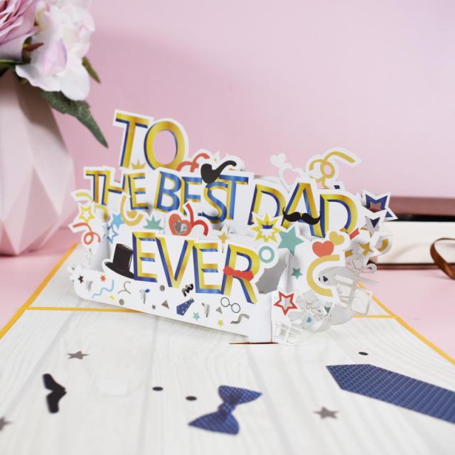 Creative 3D letter father's day post card greeting card