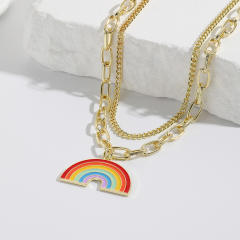 Rainbow series necklace choker