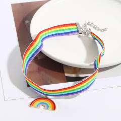 Rainbow series necklace choker