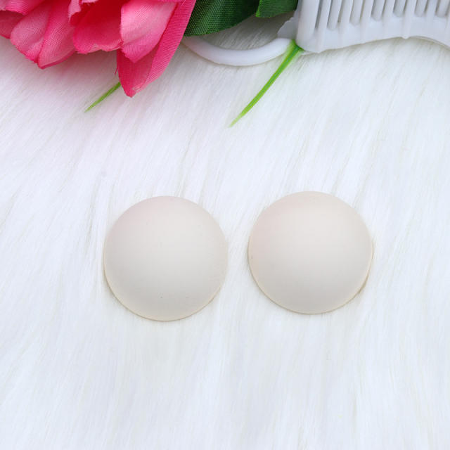 Candy color sweet semicircle acrylic studs earrings