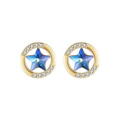 925 sterling silver blue star cubic zircon tiny studs earrings