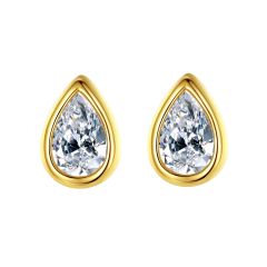 925 sterling silver teardrop cubic zircon tiny studs earrings