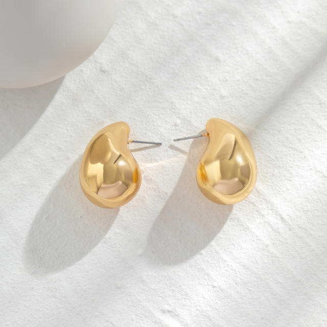 Concise chunky water drop popular necklace studs