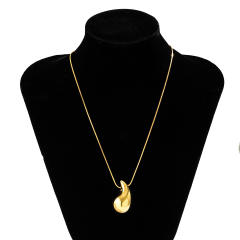 Concise chunky water drop popular necklace studs