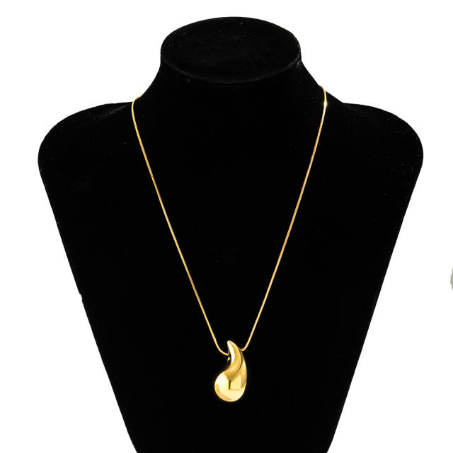 Concise chunky water drop popular necklace studs