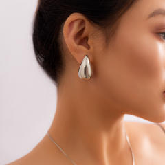 Concise chunky water drop popular necklace studs
