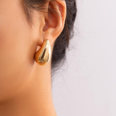 Concise chunky water drop popular necklace studs