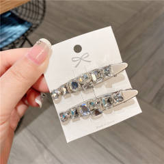 Occident fashion Y2K silver color alloy duckbill hair clips