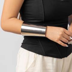 Punk trend metal cuff arm bangle