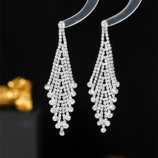 Delicate diamond dangle earrings