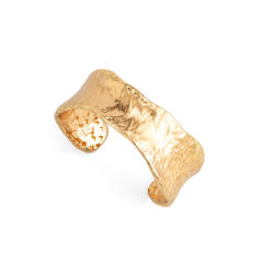 Punk trend gold silver metal wide bangle
