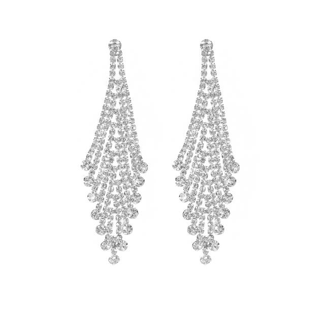 Delicate diamond dangle earrings