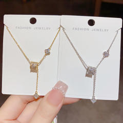 Classic diamond clover famous brand copper necklace