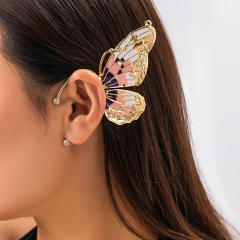 Personality color enamel Elf Ears butterfly ear wrap