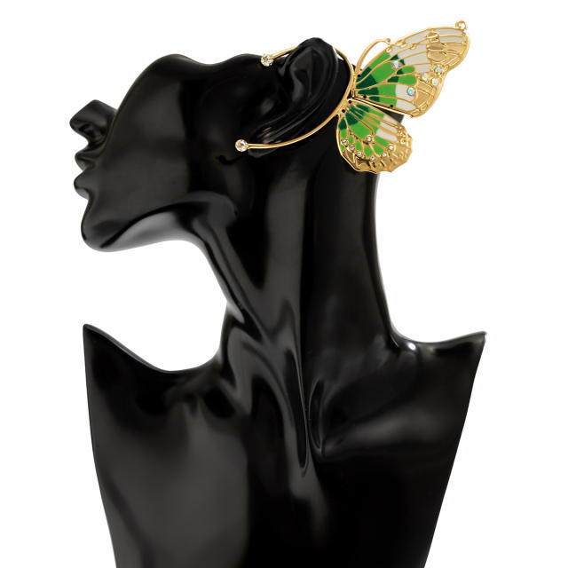 Personality color enamel Elf Ears butterfly ear wrap