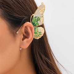 Personality color enamel Elf Ears butterfly ear wrap