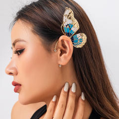 Personality color enamel Elf Ears butterfly ear wrap