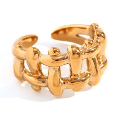 Chunky 18KG braid chain stainless steel earrings
