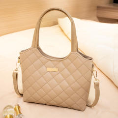 Classic quilted PU leather small tote bag crossbody bag