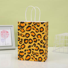 Creative cute safari them animal pattern kraft paper bag
